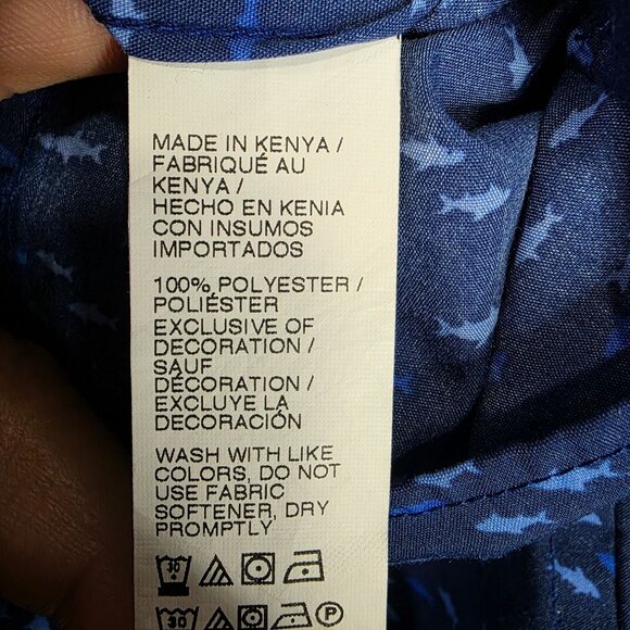 Mens Izod Advantage Performance Blue Shark Shirt Button Up Short Sleeve Size XXL - Picture 3 of 7